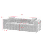 Blue fleece fabric comfortable sofa by La Spezia additional picture 7