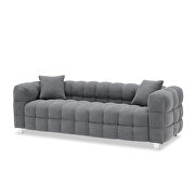 Gray grain fabric fleece comfortable sofa by La Spezia additional picture 4