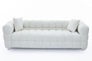 White fleece fabric comfortable sofa by La Spezia additional picture 3