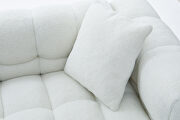 White fleece fabric comfortable sofa by La Spezia additional picture 4