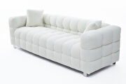 White fleece fabric comfortable sofa by La Spezia additional picture 5