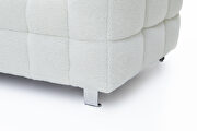 White fleece fabric comfortable sofa by La Spezia additional picture 7