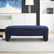 Blue teddy fabric footstool with storage function by La Spezia additional picture 6