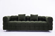 Green fleece fabric comfortable sofa by La Spezia additional picture 2