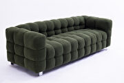 Green fleece fabric comfortable sofa by La Spezia additional picture 3