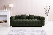 Green fleece fabric comfortable sofa by La Spezia additional picture 5