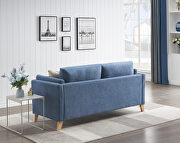 Modern and comfortable blue chenille fabric loveseat by La Spezia additional picture 3