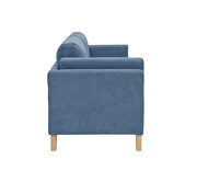 Modern and comfortable blue chenille fabric loveseat by La Spezia additional picture 7