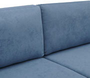 Modern and comfortable blue chenille fabric loveseat by La Spezia additional picture 8