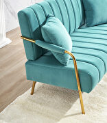 Modern and comfortable blue australian cashmere fabric loveseat by La Spezia additional picture 2