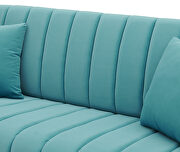 Modern and comfortable blue australian cashmere fabric loveseat by La Spezia additional picture 4