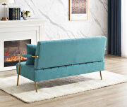 Modern and comfortable blue australian cashmere fabric loveseat by La Spezia additional picture 6