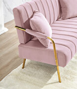 Modern and comfortable pink australian cashmere fabric loveseat by La Spezia additional picture 2