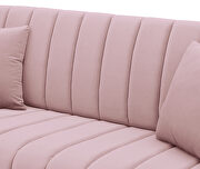 Modern and comfortable pink australian cashmere fabric loveseat by La Spezia additional picture 3