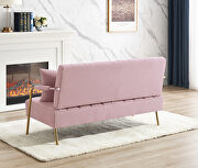 Modern and comfortable pink australian cashmere fabric loveseat by La Spezia additional picture 4