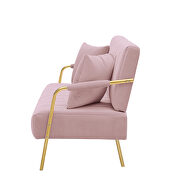Modern and comfortable pink australian cashmere fabric loveseat by La Spezia additional picture 7