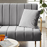 Modern and comfortable light gray australian cashmere fabric loveseat by La Spezia additional picture 3