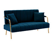 Modern and comfortable dark blue australian cashmere fabric loveseat by La Spezia additional picture 5
