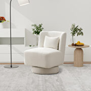 Ivory boucle swivel accent chair by La Spezia additional picture 5