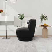 Black boucle swivel accent chair by La Spezia additional picture 4