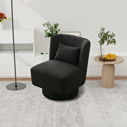 Black boucle swivel accent chair by La Spezia additional picture 6