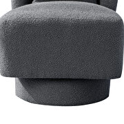 Gray boucle swivel accent chair by La Spezia additional picture 8