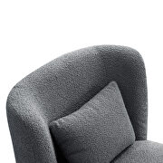 Gray boucle swivel accent chair by La Spezia additional picture 9