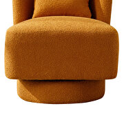 Camel boucle swivel accent chair by La Spezia additional picture 4