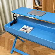 Computer desk with lift table top in blue by La Spezia additional picture 4