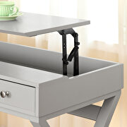 Computer desk with lift table top in gray by La Spezia additional picture 11