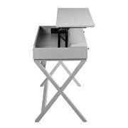 Computer desk with lift table top in gray by La Spezia additional picture 4