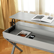 Computer desk with lift table top in gray by La Spezia additional picture 7