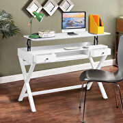 Computer desk with lift table top in white by La Spezia additional picture 2