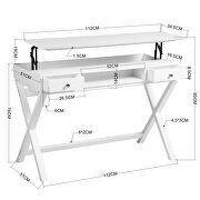 Computer desk with lift table top in white by La Spezia additional picture 10