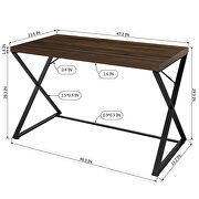 Walnut wood and  metal x legs computer desk by La Spezia additional picture 3
