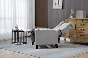 Light fabric arm pushing recliner chair with modern button tufted by La Spezia additional picture 5