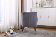 Gray velvet modern mid-century chair by La Spezia additional picture 3