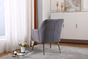 Gray velvet modern mid-century chair by La Spezia additional picture 4