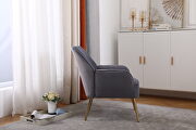 Gray velvet modern mid-century chair by La Spezia additional picture 5
