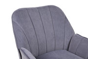 Gray velvet modern mid-century chair by La Spezia additional picture 9
