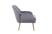 Gray velvet modern mid-century chair by La Spezia additional picture 10