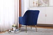 Navy velvet modern mid-century chair by La Spezia additional picture 4