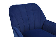 Navy velvet modern mid-century chair by La Spezia additional picture 8