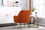 Orange velvet modern mid-century chair by La Spezia additional picture 2