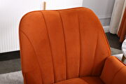 Orange velvet modern mid-century chair by La Spezia additional picture 3