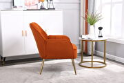 Orange velvet modern mid-century chair by La Spezia additional picture 5