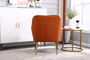 Orange velvet modern mid-century chair by La Spezia additional picture 6