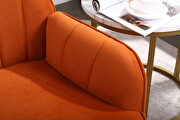Orange velvet modern mid-century chair by La Spezia additional picture 10