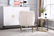 Beige velvet modern mid-century chair by La Spezia additional picture 2