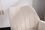 Beige velvet modern mid-century chair by La Spezia additional picture 3